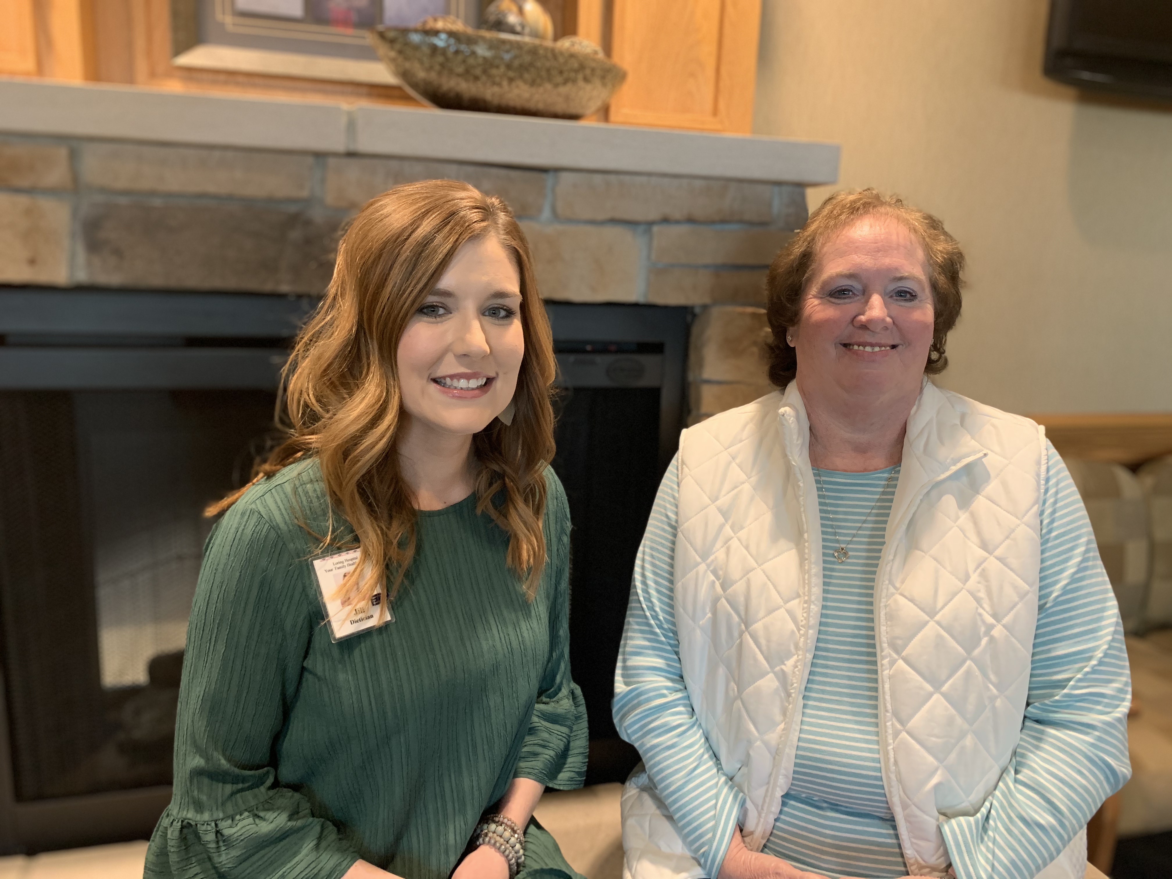 Barb Erickson and Loring's Registered Dietitian, Jill W