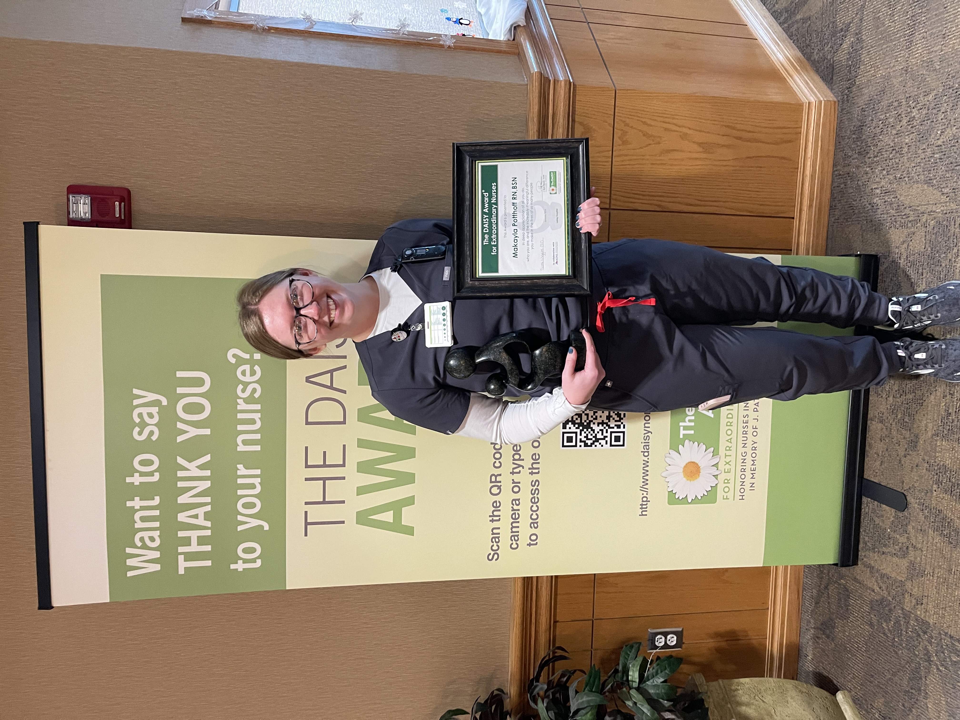 Makayla Potthoff, Recipient of the DAISY Award for Extr