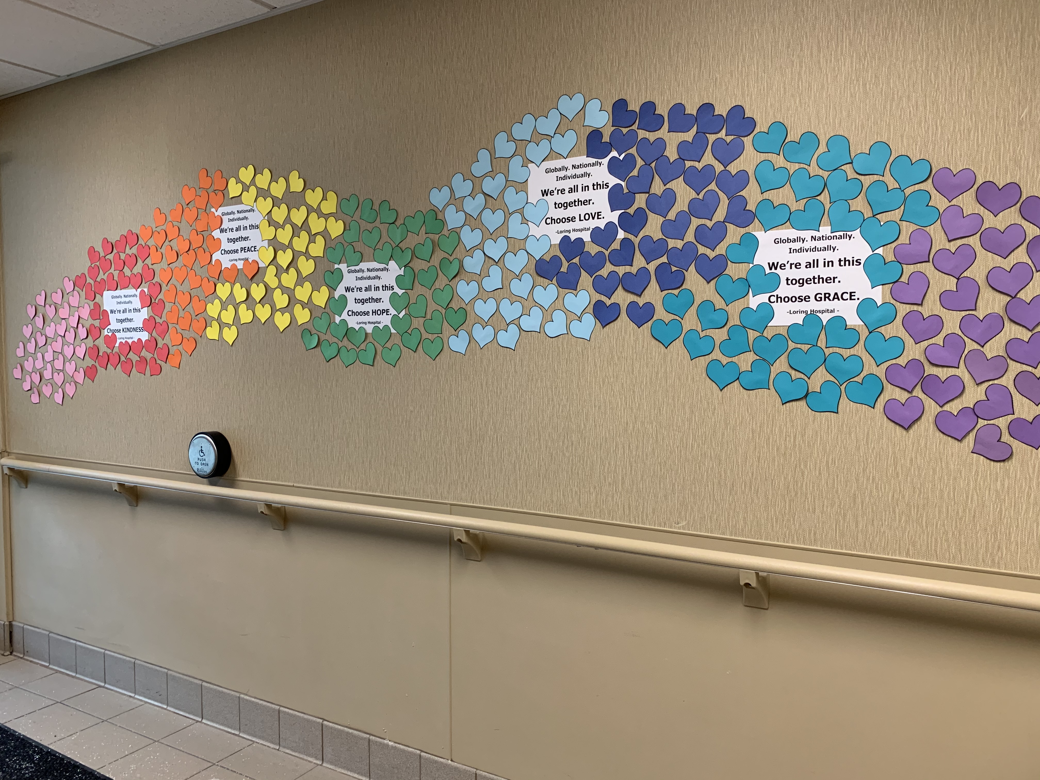 Rainbow display near ER entrance