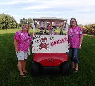Loring Hospital Annual Pink Out golf tournament cart de
