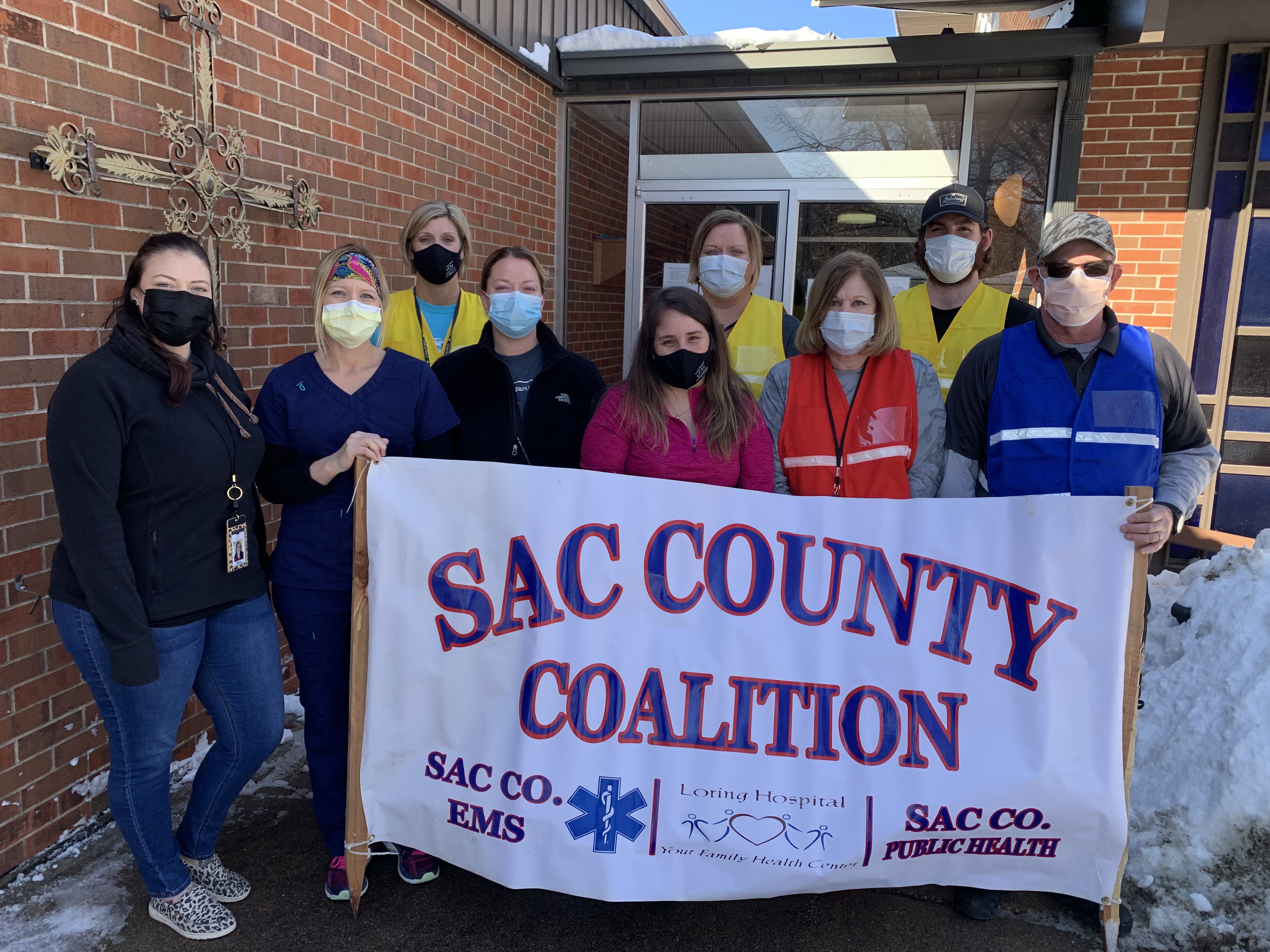 Sac County Healthcare Coalition at vaccine clinic. 