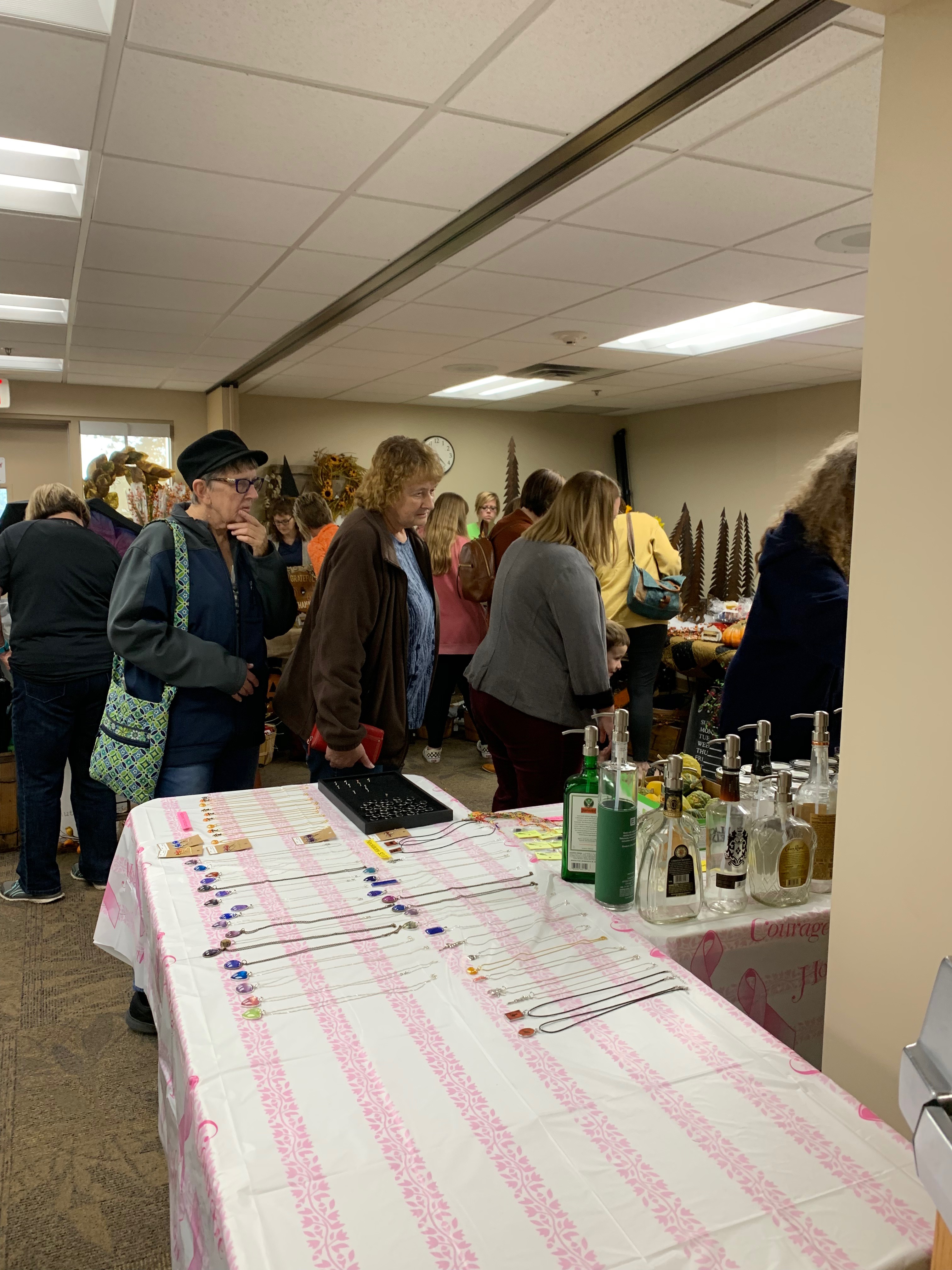 Shoppers enjoying products of 20 local vendors.